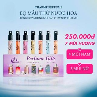 Bộ Test Charme 7 Mùi Set Kit Test Nước Hoa Charme Mini 3ml x 7pcs (Full Vat)