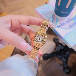 ĐỒNG HỒ NỮ CAO CẤP CATIƠR PANTHERE MẶT VUÔNG GOLD