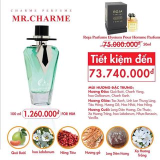 Nước Hoa Nam Charme Mr.Charme 100ml (Phiên Bản 2024) (Full Vat)