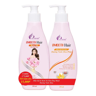 Combo Dầu Gội Kem Xả Smooth Hair Trị Gàu 250ml (Full Vat)