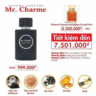 Nước Hoa Nam Mr.Charme 100ml (Full Vat)