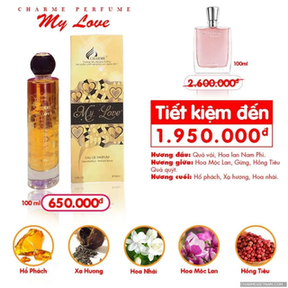 Nước hoa Nữ Charme My Love 100ml (Full Vat)