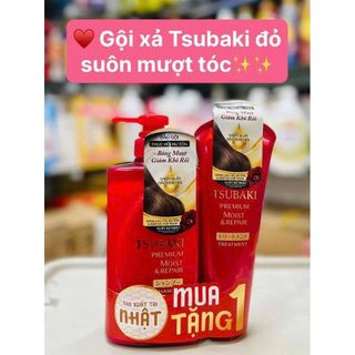 Bộ Dầu Gội Xả Tsubaki Phục Hồi Ngăn Rụng Tóc 490ml+180g (Full Vat)