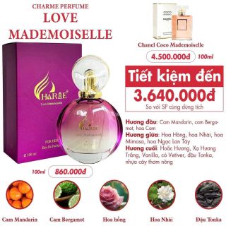 Nước Hoa Nữ Charme Love Mademoiselle 100ml (Full Vat)