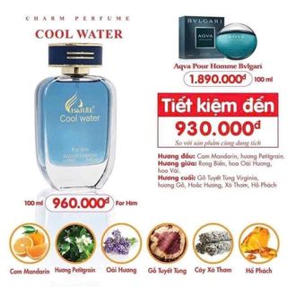 Nước Hoa Nam Charme Cool Water 100ml (Phiên Bản 2024) (Full Vat)