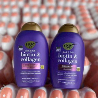 💜 CẶP GỘI XẢ "THẦN THÁNH" BIOTIN & COLLA.GEN( 385ml/ chai ) - mẫu mới nhất ạ ✅