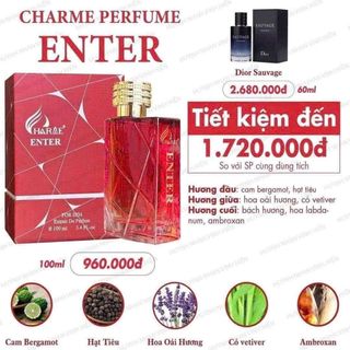 Nước Hoa Nam Charme Enter 100ml (Phiên Bản 2024) (Full Vat)