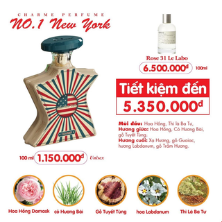 Nước Hoa Unisex Charme No.1 New York 100ml (Full Vat)