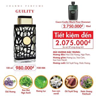 Nước Hoa Nam Charme Guility 100ml (Phiên Bản 2024) (Full Vat)