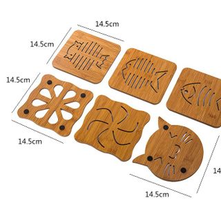Miếng lót nồi gỗ nhiều hình SIZE TO 15CM