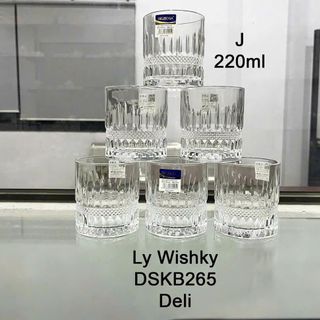 BỘ 6 LY THỦY TINH DELI 220ML DSKB265 MÃ J