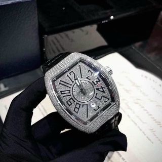 ĐỒNG HỒ NAM SIÊU CẤP PRANCK MULER FULL HỘT XOÀN AUTOMATIC ĐEN