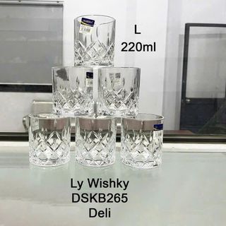 BỘ 6 LY THỦY TINH DELI 220ML DSKB265 MÃ L