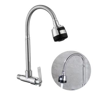 Vòi rửa bát cắm tường dây xoắn 2 chế độ