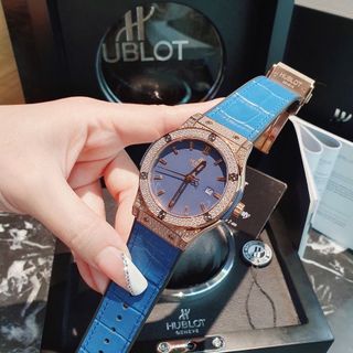 HOT DEAL ĐỒNG HỒ NAM CAO CẤP HUPLOT VIỀN ĐÁ MÁY PIN