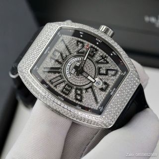 ĐỒNG HỒ NAM SIÊU CẤP PRANCK MULER FULL HỘT XOÀN AUTOMATIC ĐEN