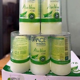 Lăn Khử Mùi Đá Khoáng Grace Hương Nha Đam (Thùng 288 Hủ x 70gr)