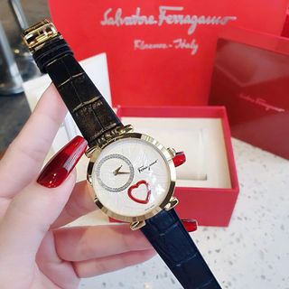 ĐỒNG HỒ NỮ CAO CẤP XALVATORE COURE DÂY DA MẶT TRÒN TIM