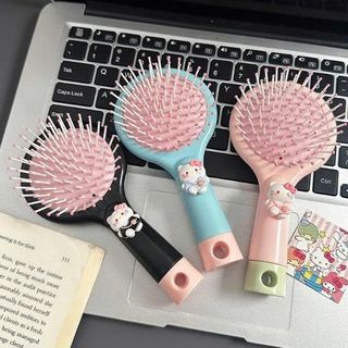 GƯƠNG LƯỢC HỒNG ĐEN CHARM KITTY