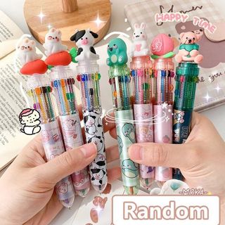 Bút bi 10 màu mực dễ thương giá sỉ