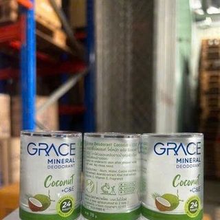 Lăn Khử Mùi Đá Khoáng Grace Hương Dừa (Thùng 288 Hủ x 70gr)