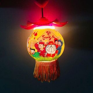 LỒNG ĐÈN TRUNG THU HÌNH MÁI ĐÌNH CÓ ĐÈN NHẠC