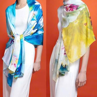 Khăn lụa tơ tằm kích thước 180*90