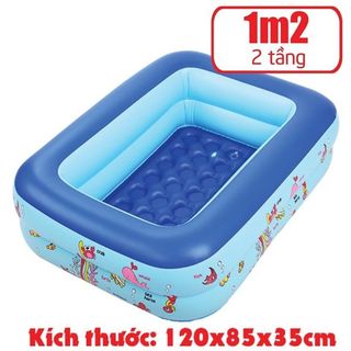 Bể bơi 1.2m 2 tầng kích thước 120-85-35cm