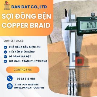 Dây đồng bện tiếp địa mạ thiếc/ Dây đồng bện theo cuộn/ Thanh đồng bện tiếp địa máy/ Thanh cái mềm
