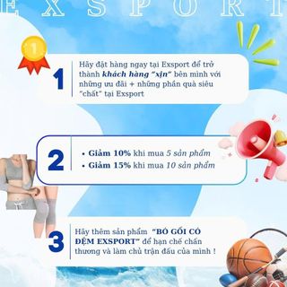 BỘ BÓ GỐI, GĂNG TAY, CỔ TAY, KHUỶU TAY, KHUỶU CHÂN THỂ THAO LINH HOẠT TỐI ĐA, HỖ TRỢ VẬN ĐỘNG EXSPORT