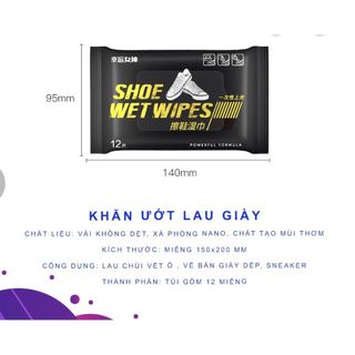 Combo 3 Túi Khăn Ướt Lau Giày, Túi Xách, Giày Dép Nhỏ Gọn Tiện Lợi