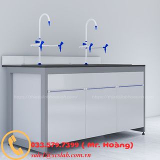 Bàn Thí Nghiệm Hai Chậu Rửa