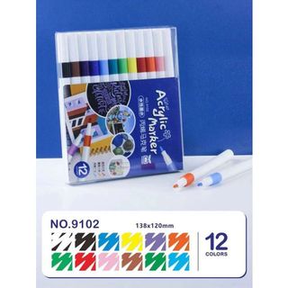 Hộp 12 bút màu Acrylic Marker No.9102