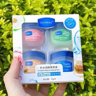 BỘ 4 HỦ SON DƯỠNG MÔI VASELINE HANBOLI