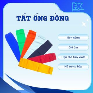 TẤT ỐNG ĐỒNG CO GIÃN MÀU SẮC TƯƠI SÁNG, GIỮ CHẶT ỐNG ĐỒNG, LÀM ẤM ỐNG CHÂN, BẢO VỆ CHÂN KHỎI VA QUỆT EXSPORT