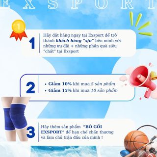 BÓ GỐI THỂ THAO CAO CẤP CÓ ĐỆM BÔNG CHỐNG CHẤN THƯƠNG, BẢO VỆ KHUỶU TAY, ĐẦU GỐI TRẦY XƯỚC DA EXSPORT