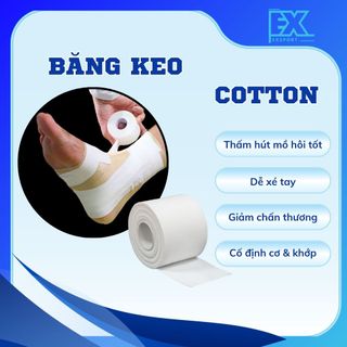 Băng Keo Cotton Răng Cưa Dán Cổ Chân, Tay Đầu Gối ,Chống Chấn Thương Thể Thao, Băng Keo Y Tế EXSPORT "BĂNG KEO COTTON RĂNG CƯA DÁN CỔ CHÂN, TAY ĐẦU GỐI ,CHỐNG CHẤN THƯƠNG THỂ THAO, BĂNG KEO Y TẾ EXSPORT