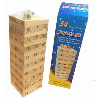 Đồ chơi rút gỗ CỠ NHỎ (Thùng 120) 54 Wood Pieaes Wiss Game