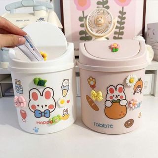 THÙNG RÁC HÌNH TRỤ TẶNG STICKER (có HĐ)