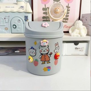 THÙNG RÁC HÌNH TRỤ TẶNG STICKER (có HĐ)