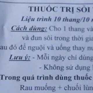 Thuốc đặc trị sỏi thận từ thảo dược