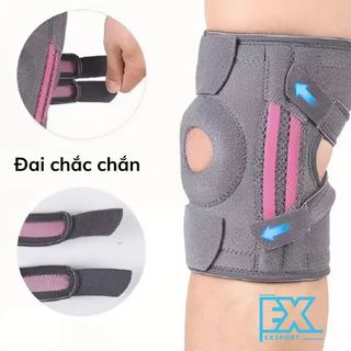 BÓ GỐI THỂ THAO 4 LÒ XO TRỢ LỰC, BÓ GỐI ĐỊNH HÌNH BẢO VỆ XƯƠNG BÁNH CHÈ, BÓ GỐI SILICON CAO CẤP EXSPORTS