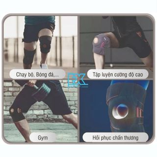 BÓ GỐI THỂ THAO 4 LÒ XO TRỢ LỰC, BÓ GỐI ĐỊNH HÌNH BẢO VỆ XƯƠNG BÁNH CHÈ, BÓ GỐI SILICON CAO CẤP EXSPORTS