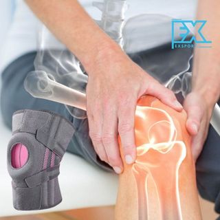 BÓ GỐI THỂ THAO 4 LÒ XO TRỢ LỰC, BÓ GỐI ĐỊNH HÌNH BẢO VỆ XƯƠNG BÁNH CHÈ, BÓ GỐI SILICON CAO CẤP EXSPORTS