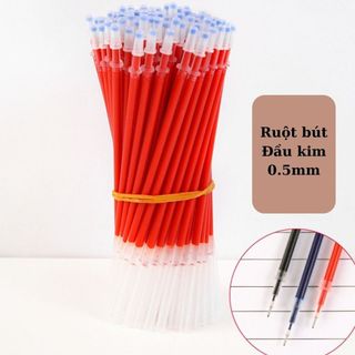 Combo 100 ruột bút bi mực ĐỎ