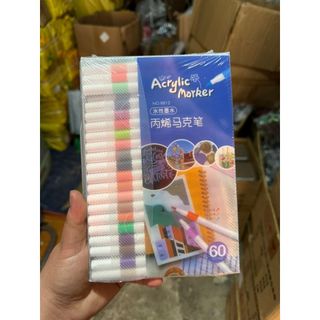 Hộp 60 bút màu acrylic marker no.8812