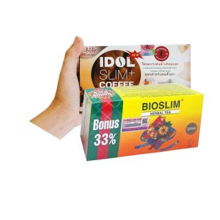 BỘ ĐÔI KẾT HỘP ĐỈNH CAO IDOL COFEE SLIM & BIOSLIM HERBAL TEA THẢO MỘC TỰ NHIÊN.
