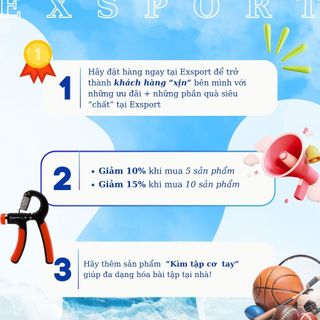 DÂY NHẢY THỂ LỰC, KÈM TẠ GIÚP DỄ DÀNG GIẢM CÂN ĐỐT MỠ BỤNG, DÂY NHẢY LÕI THÉP SIÊU BỀN 2.7M TẬP GYM EXSPORTS