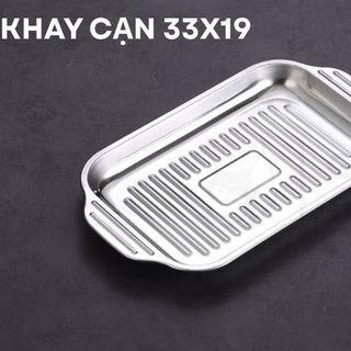 KHAY INOX 33CM ĐA CÔNG DỤNG CÓ TAY CẦM