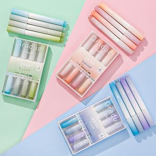 Set 4 bút dạ quang đánh dấu Gradual